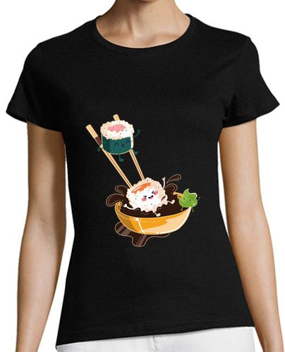 Camiseta mujer sushi anime yo comida japonesa yo kawai laTostadora - latostadora.com - Modalova