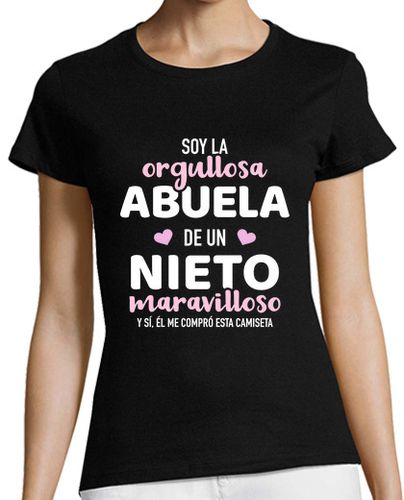 Camiseta Mujer Manga Corta orgullosa abuela de un nieto maravillos laTostadora - latostadora.com - Modalova