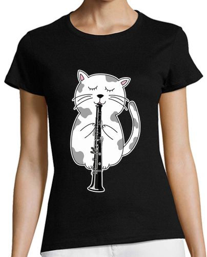 Camiseta Mujer Manga Corta gracioso gato con gafas de sol jugando laTostadora - latostadora.com - Modalova