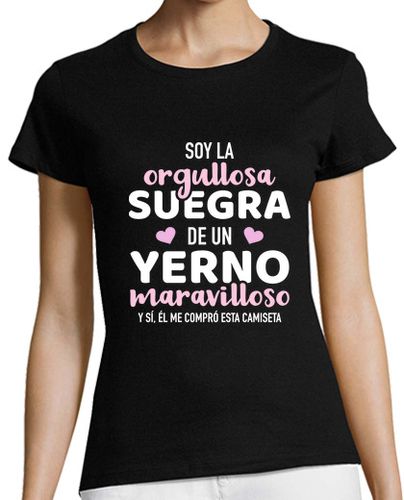 Camiseta Mujer Manga Corta orgullosa suegra de un yerno maravillos laTostadora - latostadora.com - Modalova