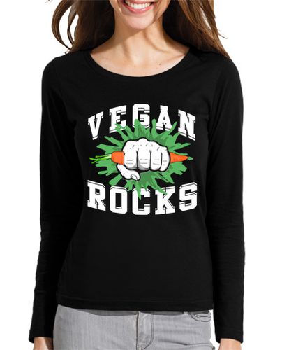 Camiseta mujer Rocas veganas con zanahoria - latostadora.com - Modalova