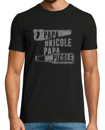 Camiseta papa bricole papa picole gracioso juego de palabras padre en francés - latostadora.com - Modalova