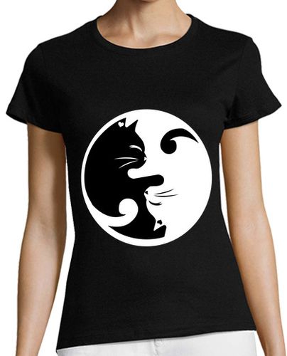 Camiseta mujer gato amor equilibrio - latostadora.com - Modalova