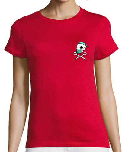 Camiseta mujer ENFERMERAS Mujer, manga corta, roja, algodón orgánico laTostadora - latostadora.com - Modalova