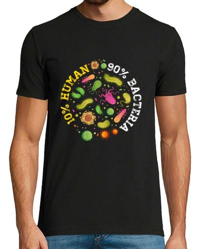 Camiseta Hombre Manga Corta 10 microbiología humana de 90 bacterias laTostadora - latostadora.com - Modalova