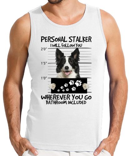 Camiseta Hombre Sin Mangas border collie laTostadora - latostadora.com - Modalova