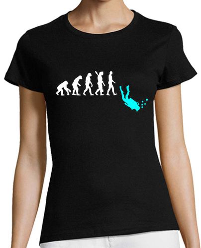 Camiseta Mujer Manga Corta Evolución del buceo sucba laTostadora - latostadora.com - Modalova