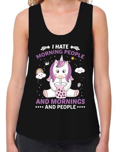 Camiseta mujer odio a la gente de la mañana - latostadora.com - Modalova