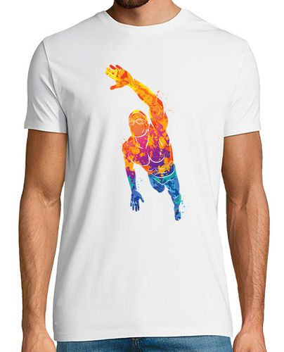 Camiseta deportes de nadador de acuarela - latostadora.com - Modalova