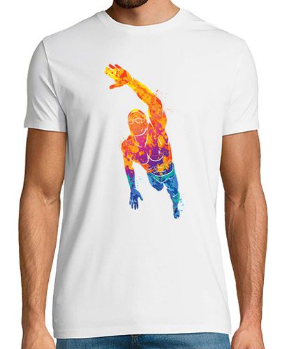 Camiseta Hombre Manga Corta deportes de nadador de acuarela laTostadora - latostadora.com - Modalova