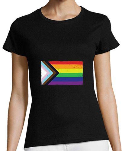 Camiseta mujer bandera del orgullo negro lgtbq - latostadora.com - Modalova