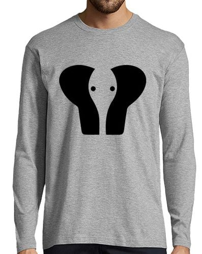 Camiseta Hombre Manga Larga Elefante silueta laTostadora - latostadora.com - Modalova