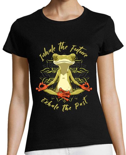 Camiseta mujer Yoga Frog Mandala Inhale The Future - latostadora.com - Modalova