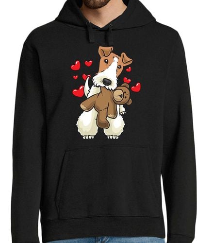 Sudadera Con Capucha Para Hombre fox terrier perro de pelo duro animal de peluche laTostadora - latostadora.com - Modalova