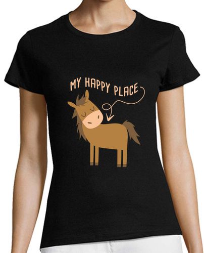 Camiseta mujer amante de los caballos mi lugar feliz a laTostadora - latostadora.com - Modalova