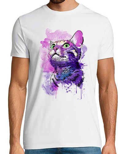 Camiseta Cat Watercolor - latostadora.com - Modalova