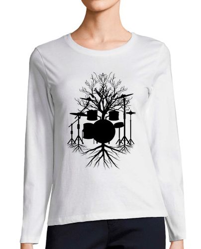 Camiseta mujer baterista raíces baterista músico bater laTostadora - latostadora.com - Modalova