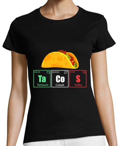 Camiseta Mujer Manga Corta tabla periódica de tacos laTostadora - latostadora.com - Modalova