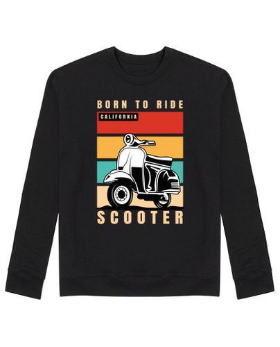 Sudadera Sin Capucha Unisex nacido para andar en scooter retro cali laTostadora - latostadora.com - Modalova