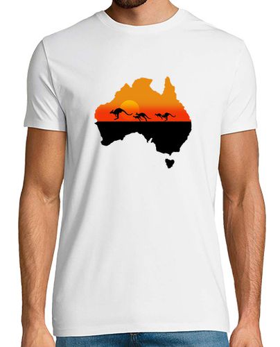 Camiseta Australia mapa y paisaje - latostadora.com - Modalova