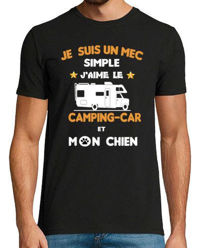 Camiseta Hombre Manga Corta soy un chico sencillo, me encantan las camisas de camping camper van laTostadora - latostadora.com - Modalova