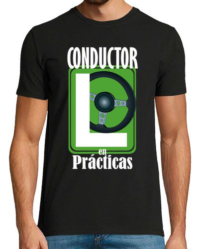 Camiseta Hombre Manga Corta L Conductor en Prácticas Novel Volante laTostadora - latostadora.com - Modalova