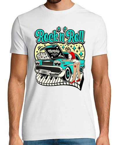 Camiseta Rockabilly Pin Up Girl Rockers Rock and Roll Retro 50s Old School - latostadora.com - Modalova