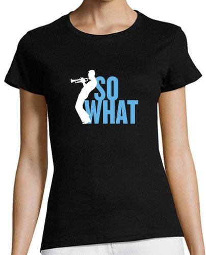 Camiseta Mujer Manga Corta Miles Davis So What, blanco azul. Mujer laTostadora - latostadora.com - Modalova