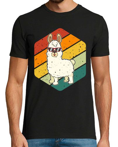 Camiseta Hombre Manga Corta gafas de sol de alpaca retro llama vint laTostadora - latostadora.com - Modalova