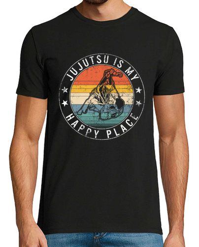 Camiseta el jujutsu es mi lugar feliz camisetas de jiu jitsu jiujitsu brasileño bjj mma camiseta de jujitsu a laTostadora - latostadora.com - Modalova