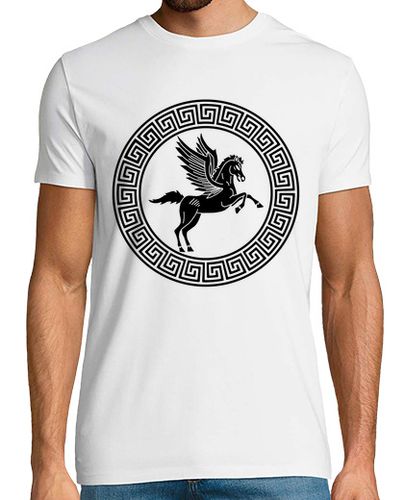 Camiseta Hombre Manga Corta símbolo del caballo pegaso negro laTostadora - latostadora.com - Modalova