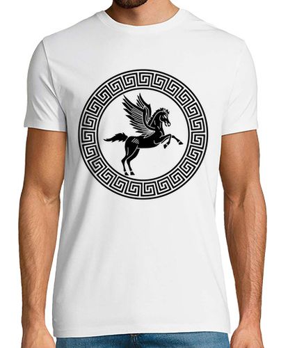 Camiseta símbolo del caballo pegaso negro - latostadora.com - Modalova