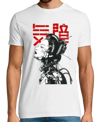 Camiseta Cyberpunk Japanese Geisha Cyborg - latostadora.com - Modalova