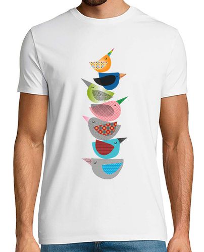 Camiseta Pájaros Textura - latostadora.com - Modalova
