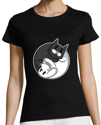 Camiseta mujer yin yang gato y perro lindo - latostadora.com - Modalova
