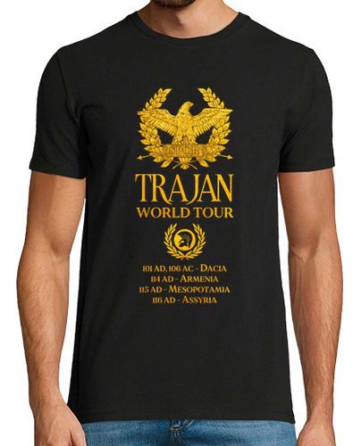 Camiseta Gira Conciertos World Tour Imperio Romano SPQR Trajan Roma Clásica - latostadora.com - Modalova
