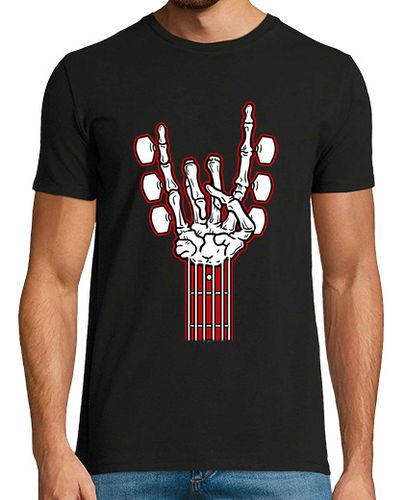 Camiseta Mano Cuernos Rock And Roll Música Heavy Metal Guitarra laTostadora - latostadora.com - Modalova