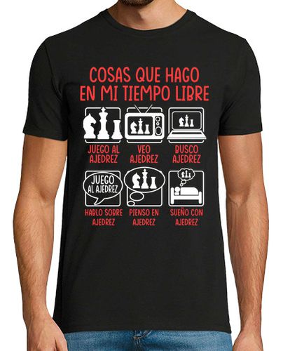 Camiseta Cosas Tiempo Libre Ajedrez - latostadora.com - Modalova