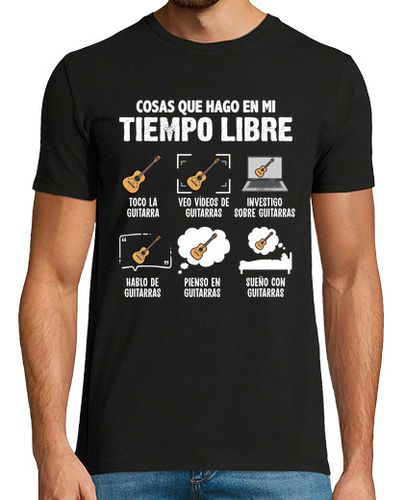 Camiseta Hombre Manga Corta Tiempo Libre Músico Guitarrista Flamenco Música Humor Guitarras laTostadora - latostadora.com - Modalova