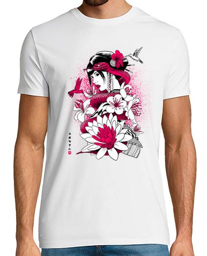 Camiseta Geisha con serpiente rosa - latostadora.com - Modalova