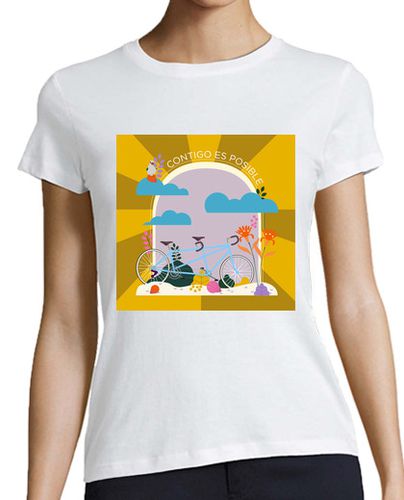 Camiseta mujer Mujer, manga corta, blanca, algodón orgánico - latostadora.com - Modalova