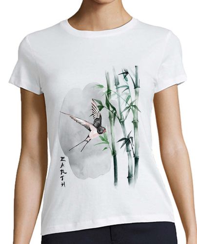 Camiseta mujer el bambú y el japonés se traga la tierr - latostadora.com - Modalova