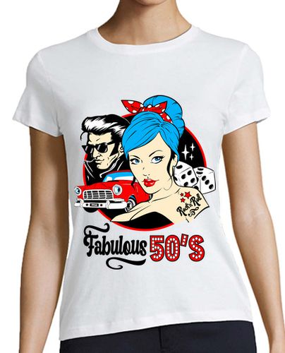 Camiseta mujer Rockabilly Pin Up Girl Retro 50s Rock and Roll Rockers laTostadora - latostadora.com - Modalova