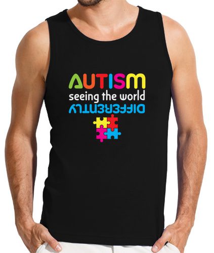 Camiseta Hombre Sin Mangas autismo viendo el mundo conciencia del laTostadora - latostadora.com - Modalova