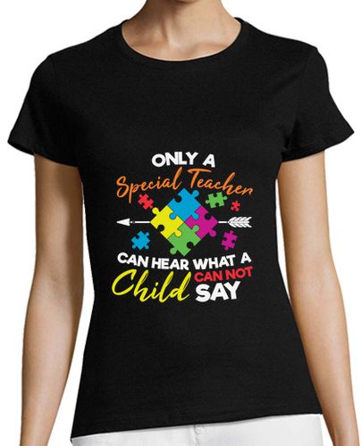 Camiseta mujer único autismo infantil maestro especial - latostadora.com - Modalova
