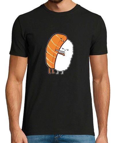 Camiseta Hombre Manga Corta divertido sushi abrazo anime ramen salmón arroz manga regalo laTostadora - latostadora.com - Modalova