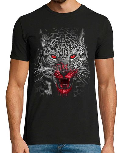 Camiseta Leopardo depredador lleno de sangre - latostadora.com - Modalova