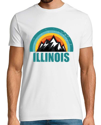 Camiseta illinois retro puesta de sol regalos am laTostadora - latostadora.com - Modalova