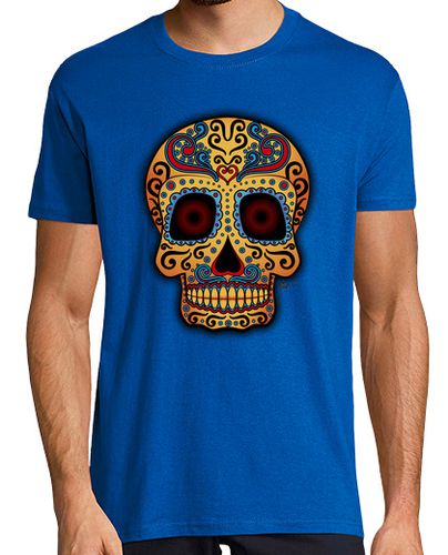 Camiseta Hombre Manga Corta Mexican Skull Tribal !!! laTostadora - latostadora.com - Modalova