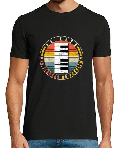 Camiseta Hombre Manga Corta 88 teclas 10 dedos sin problema camisa instrumento piano pianista regalo regalo para entusiasta de l laTostadora - latostadora.com - Modalova